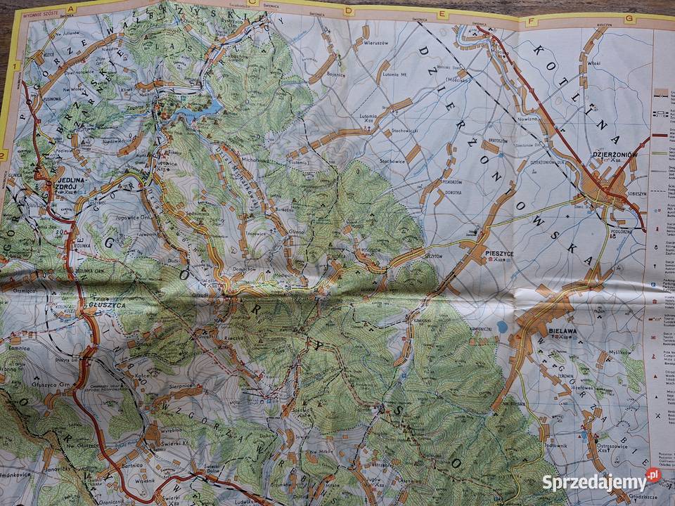 Góry Sowie mapa turystyczna 160 000 małopolskie sprzedam