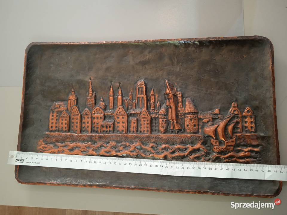 Obraz płaskorzeźba miedziana 50 x 295 x 115 Straszyn sprzedam