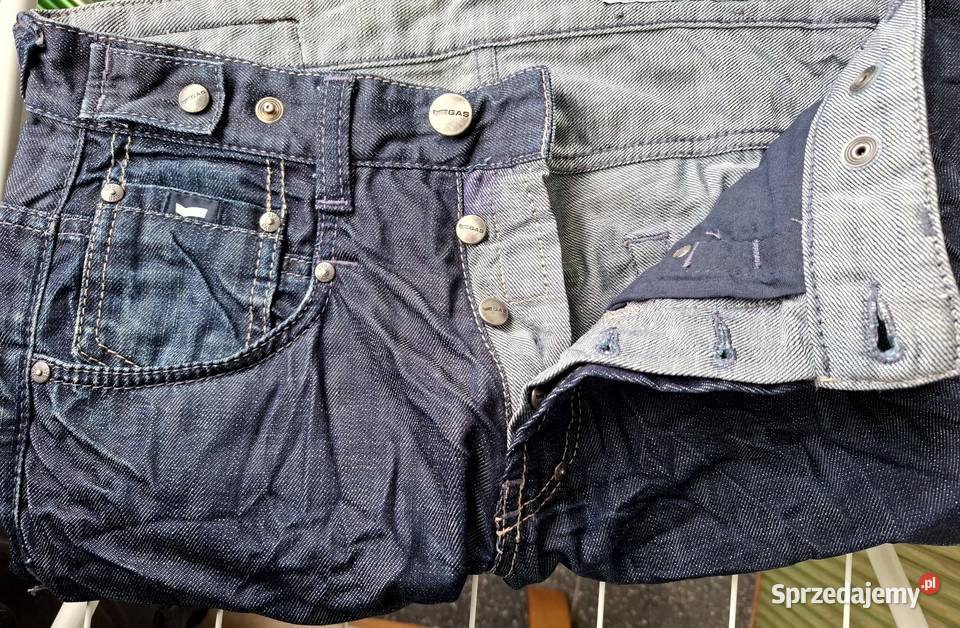 spodnie jeans pomarszczone ciemny granat 30x30 Warszawa