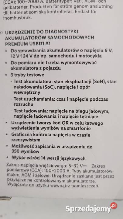 Tester Akumulatorów Ultimate Speed śląskie Katowice sprzedam