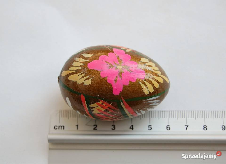 Stara pisanka drewniana malowana Ukraina 6 Lublin