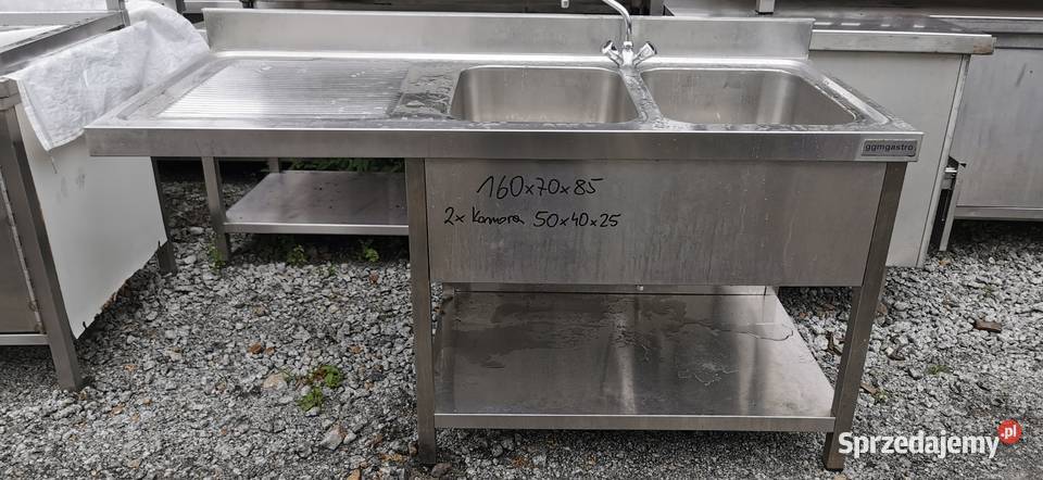 Zlew 160x70x85 2xkomora 50x40x30 wielkopolskie