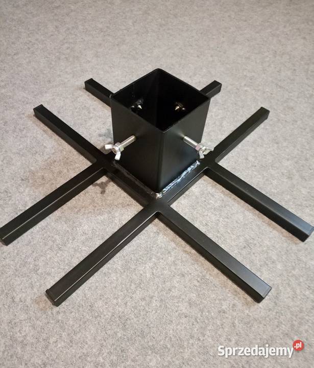 Stojak pod choinkę metalowy czarny mat stabilna Wandzinów
