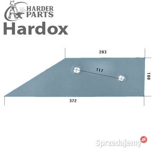 Płoza krótka HARDOX 27480603/P części do pługa RABEWERK