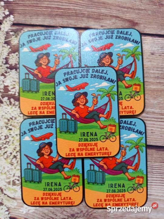 Magnes emerytalny personalizowany prezent łódzkie Bełchatów