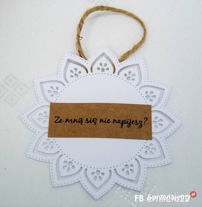 Zawieszki na alkohol rustykalne eco ażurowe Ślub Zielona Góra