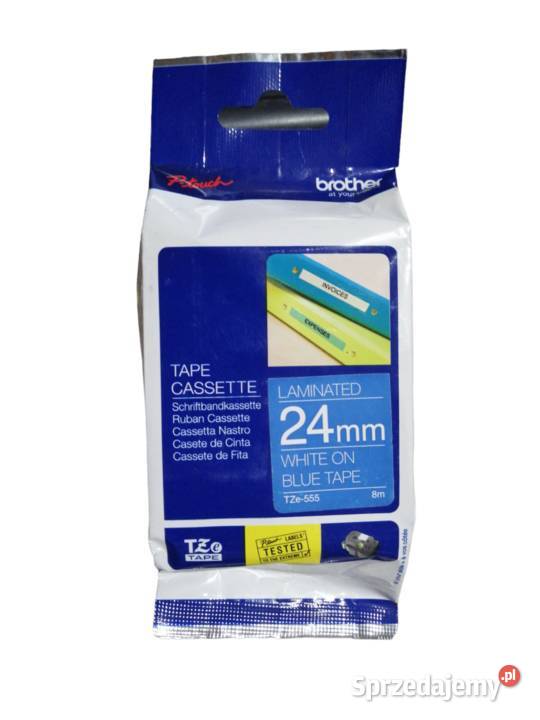 Brother TZe555 Biały na niebieskim śląskie Zawiercie