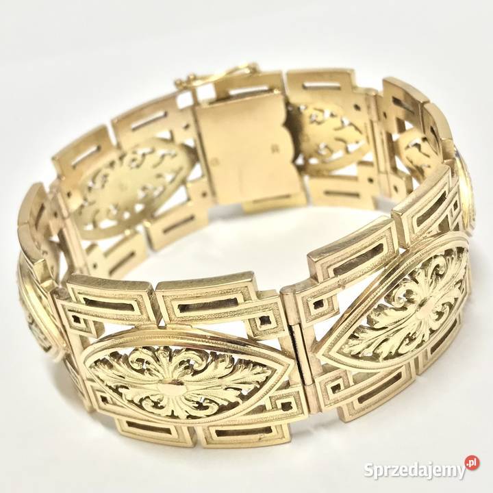 Złota BRANSOLETKA damska 14K zdobiona Warszawa