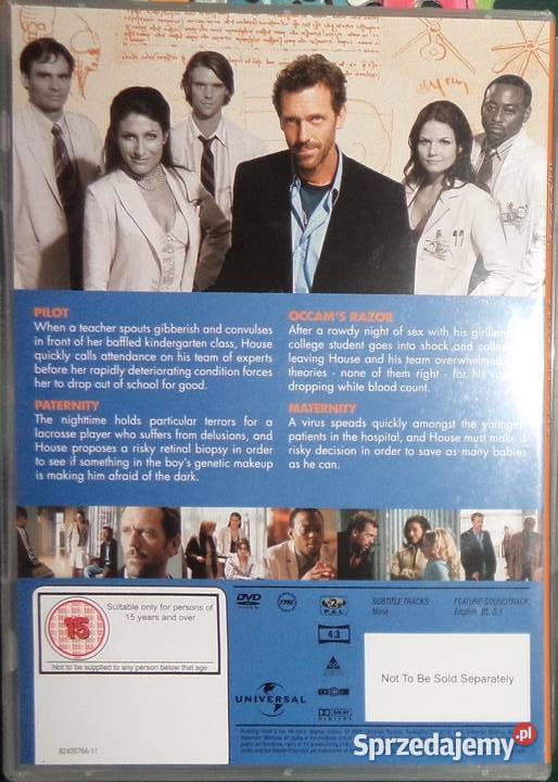6x DVD doktor dr House season one sezon 1 Rzeszów