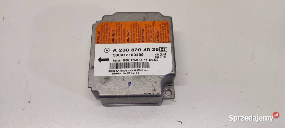 MERCEDES SL R230 MODUŁ AIRBAG A2308204026