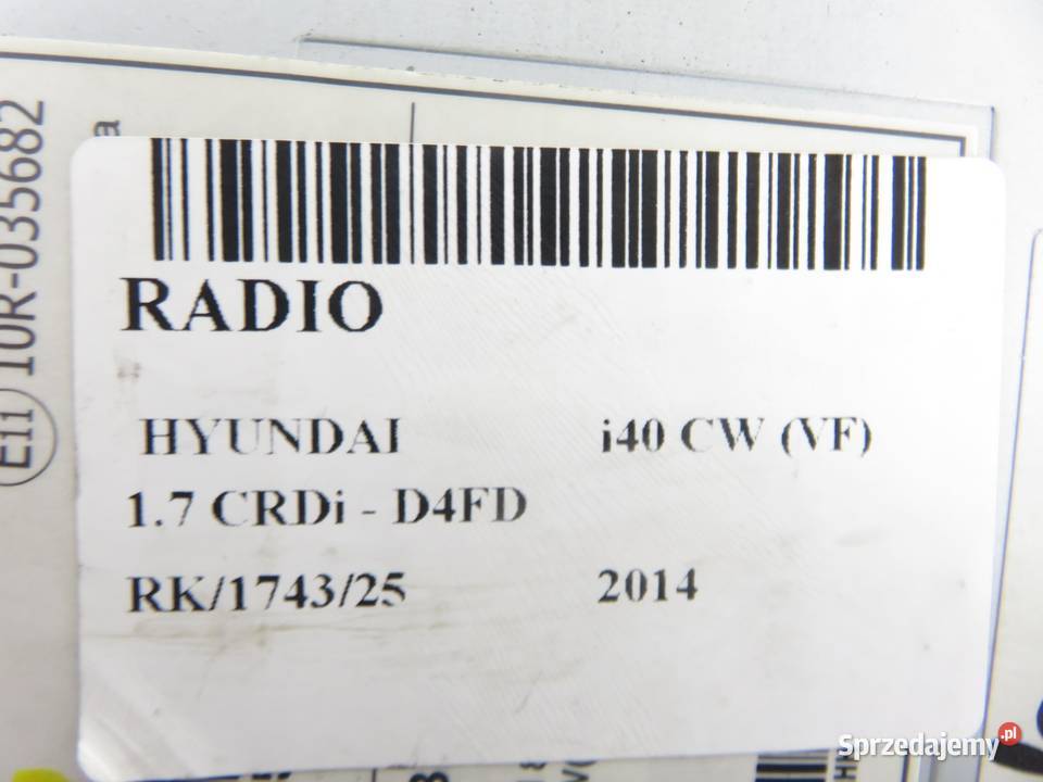 RADIO HYUNDAI i40 CW 965603Z000 małopolskie