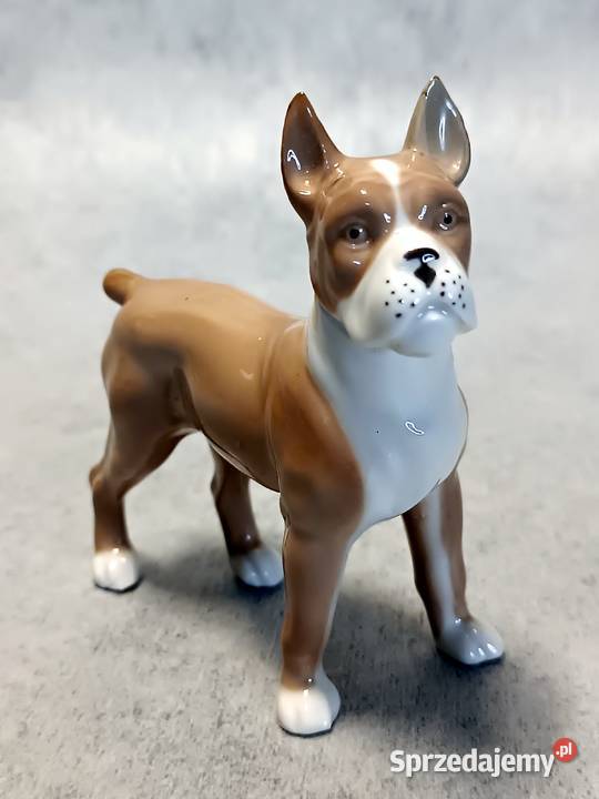 PORCELANOWA FIGURKA PSA Figurka Terrier Bokser Jawor