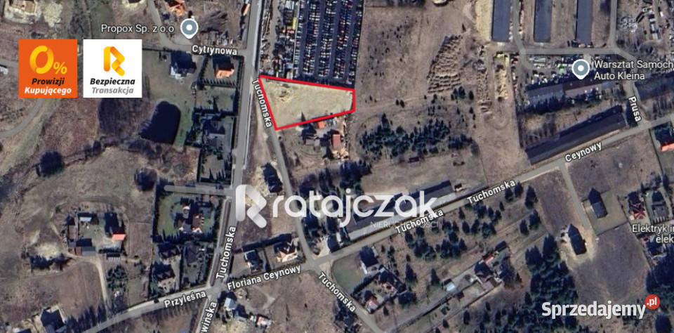 sprzedaży gruntu Chwaszczyno 2630m2