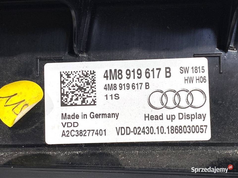 WYŚWIETLACZ HEAD UP AUDI Q8 4M8919617B EKRAN Liczniki i zegary