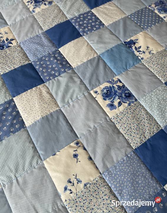 Narzuta patchwork 150x205 Błękitna Olsztyn