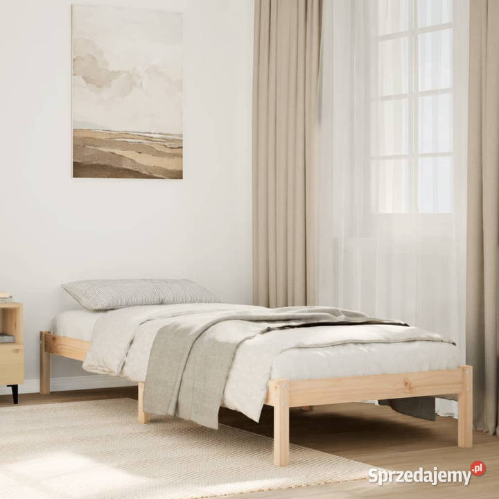 Dłuższe łóżko bez materaca lite drewno sosnowe 95cm mazowieckie