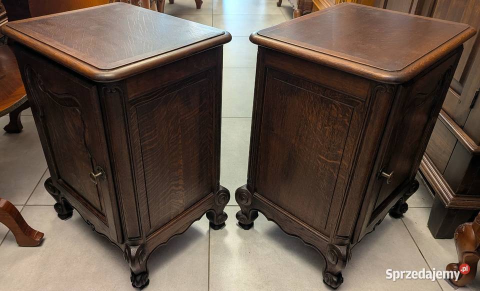 Piękne ciemne dębowe szafki ludwikowskie sklep Meble Dąbrowa Górnicza