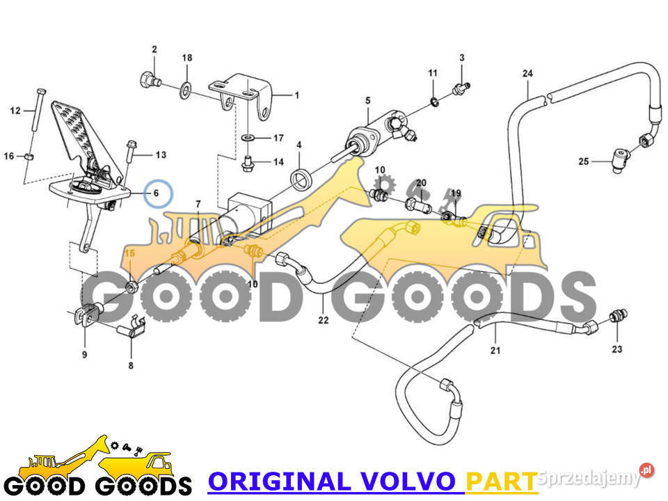VOLVO PEDAŁU HAMULCA 11308633 ZM2808933 2808933 Władysławów