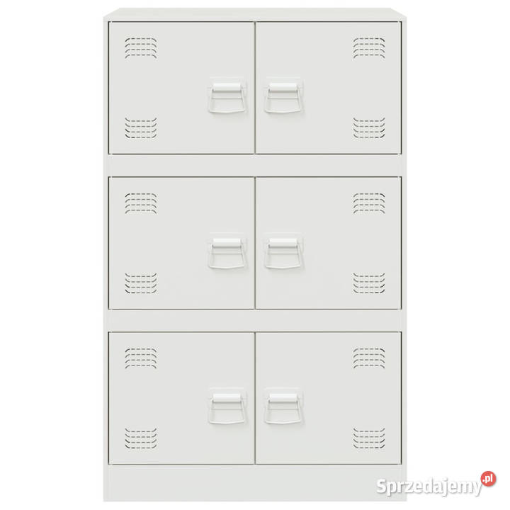 Szafka boczna biała 67x39x107 stal WM841660 Pozostałe Warszawa