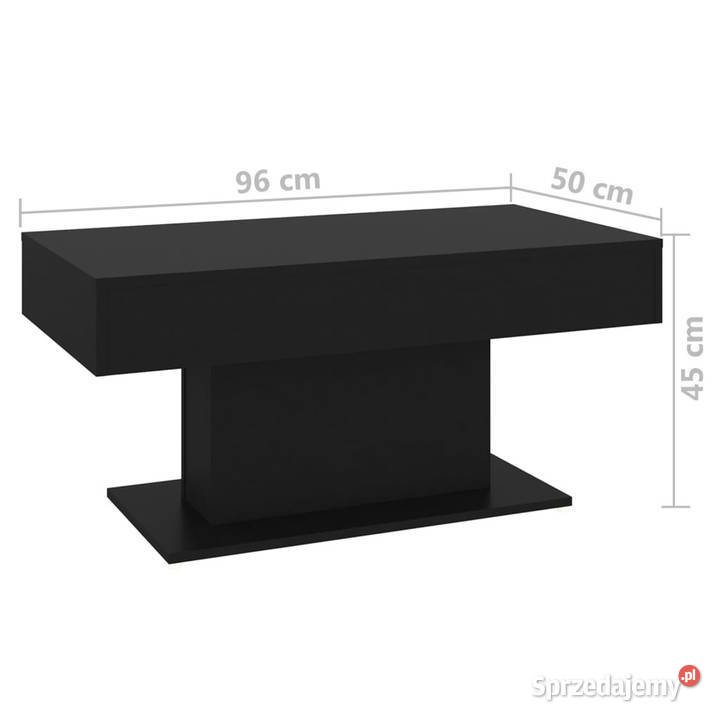 Stolik kawowy czarny 96x50x45 materiał Warszawa sprzedam