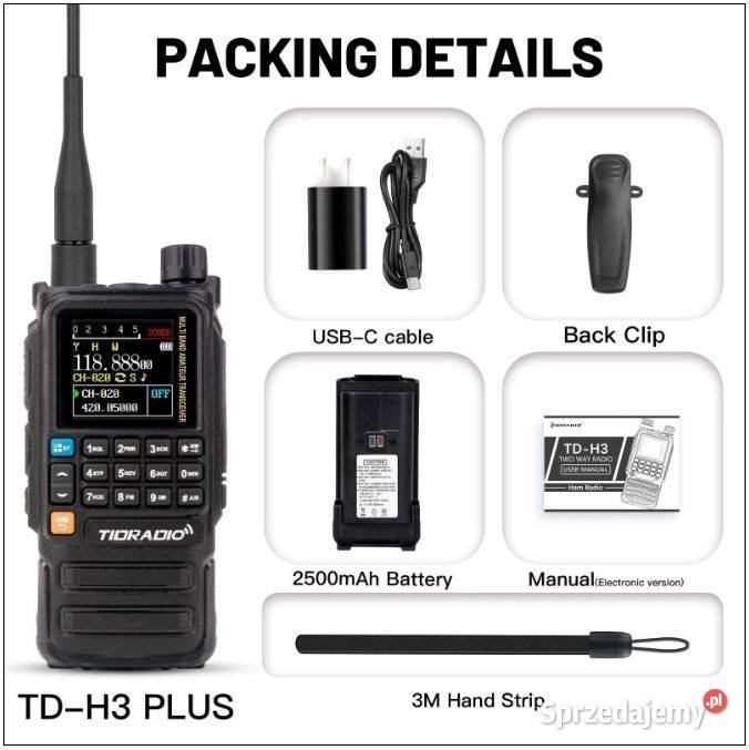 FABRYCZNIE NOWE TIDRADIO TDH3 Plus 5W FM 87108 Warszawa