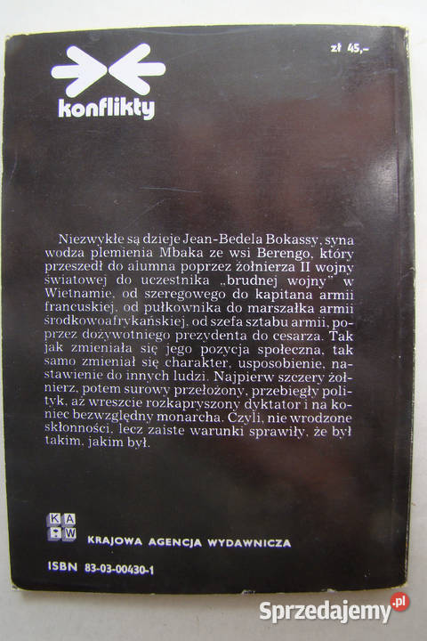 Zmierz Czarnego Cesarza Leszek Baran miękka Proza i poezja Limanowa