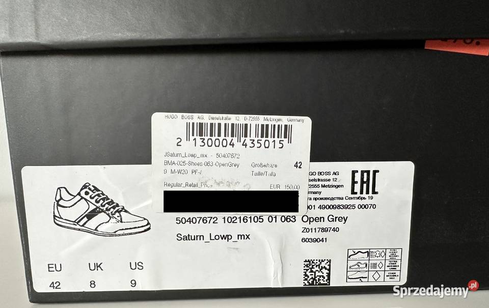 HUGO BOSS buty sportowe męskie rozmiar 42