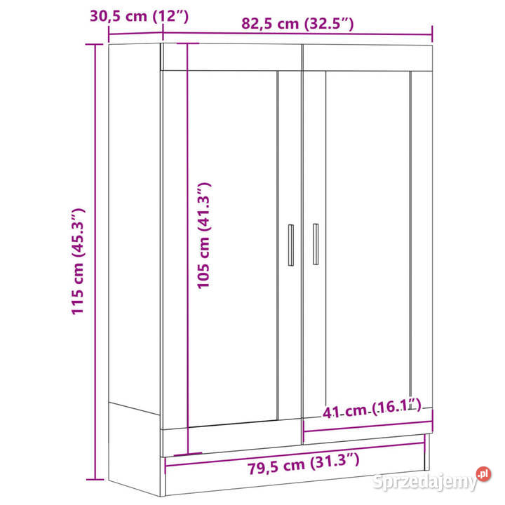 Szafka na książki dąb artisan 825x305x115 Warszawa sprzedam