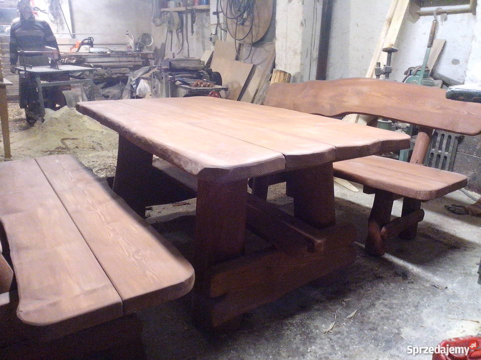 Meble ogrodowe z bali