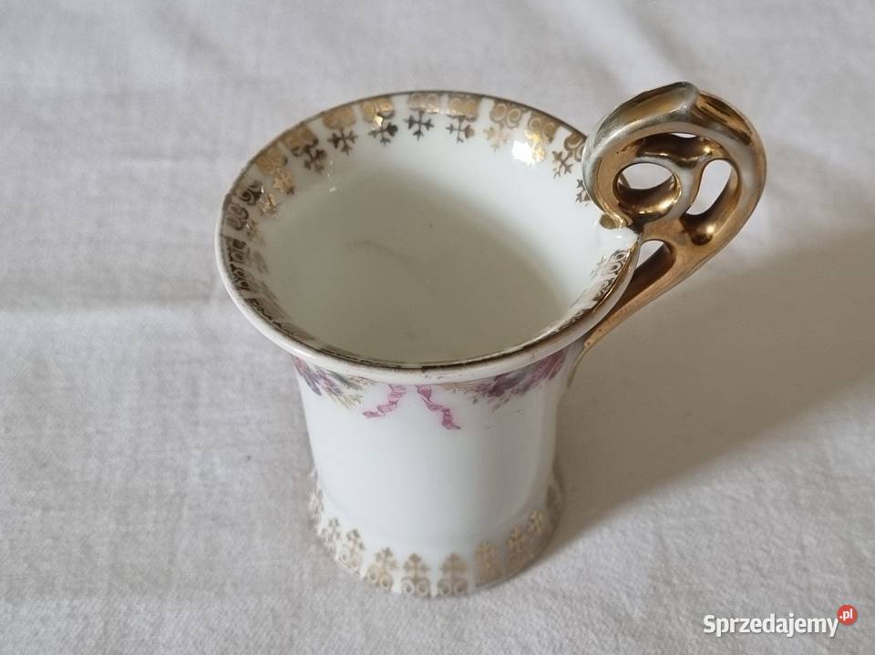 Stara porcelanowa filiżanka do mokki w stylu Warszawa
