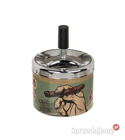 Popielniczka Metalowa Puszka Tobacco Okrągła Ostrowy nad Okszą sprzedam