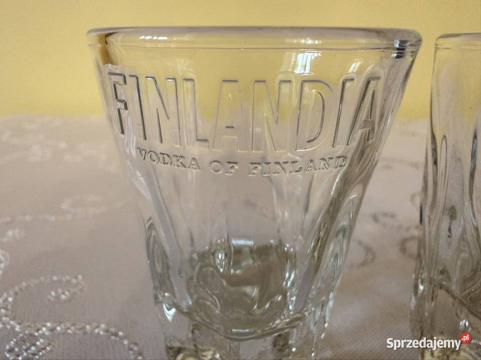 Kieliszki Finlandia Vodka tłoczone Grube Szkło z Czerwionka-Leszczyny