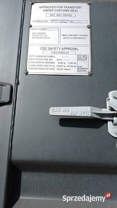 Kontener magazynowy 12m40HC Magazynowanie