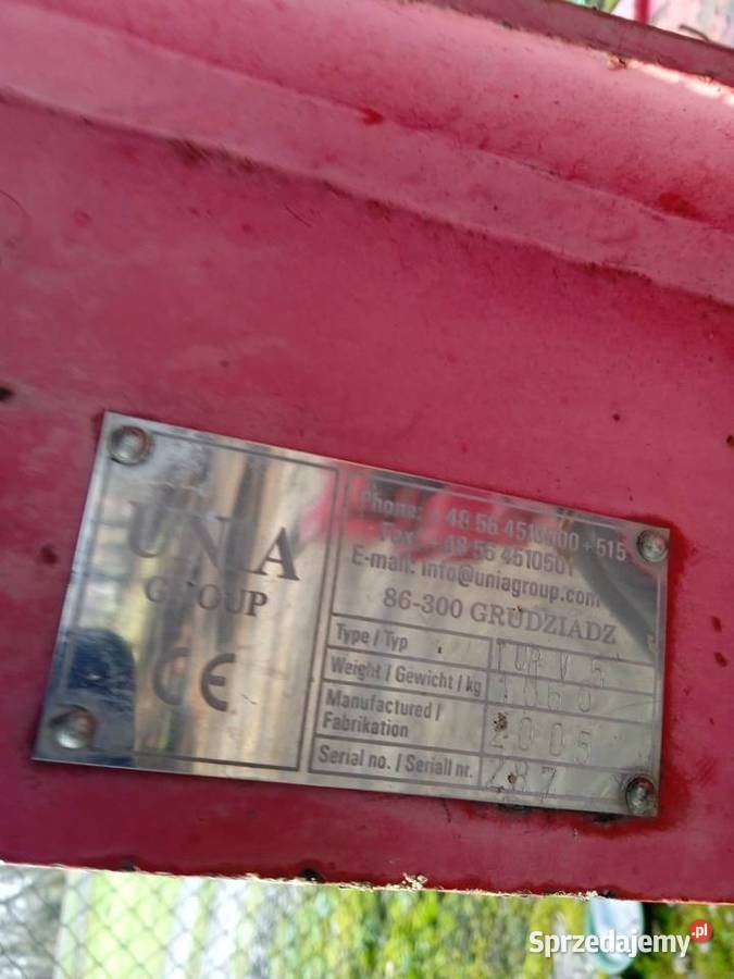 Pług zagonowy Unia Grudziądz TUR VARIO 5B nieuszkodzony świętokrzyskie