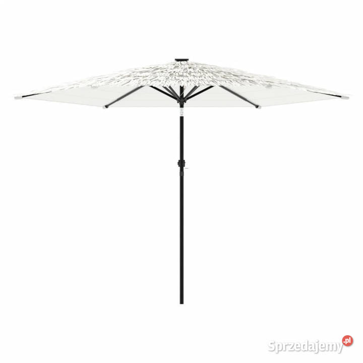 Parasol ogrodowy na stalowym słupku biały Warszawa