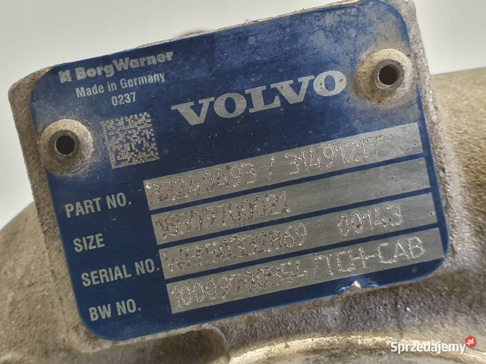 TURBOSPRĘŻARKA Volvo V60 II 20 D4 turbo 32240493 Chełm