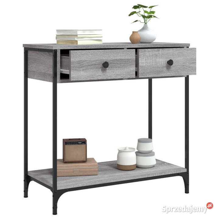 Stolik konsolowy szary dąb sonoma 75x345x75 Stoły mazowieckie