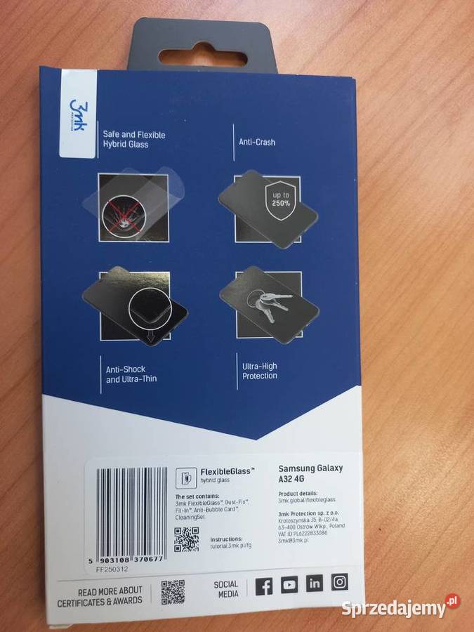 Nowe Hartowane szkło hybrydowe 3MK FlexibleGlass Akcesoria i części Białystok