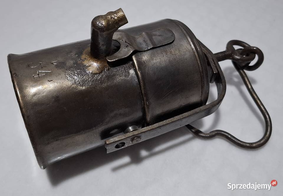 Lampa górnicza karbidowa D 34 14x11x235 998g śląskie Czeladź