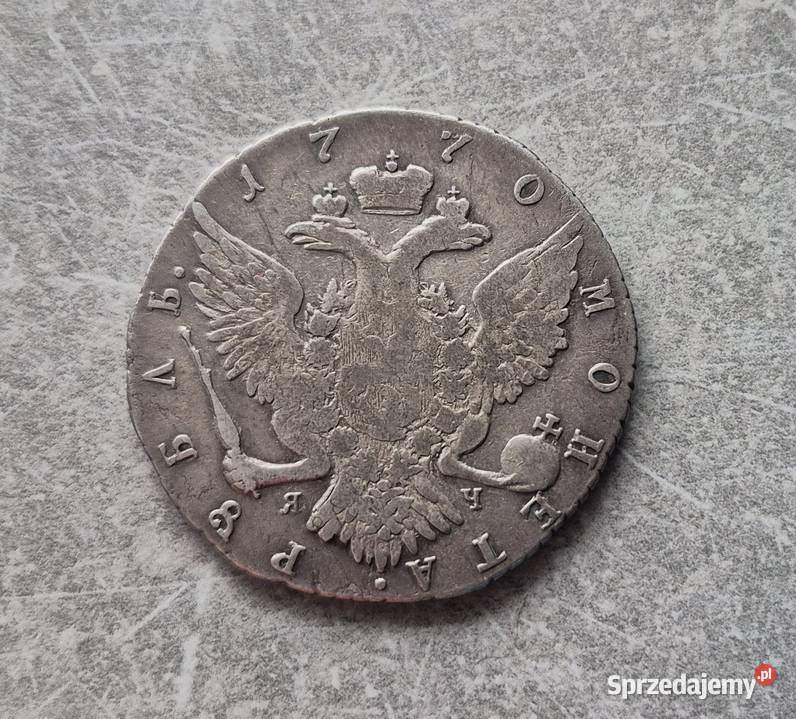 101 ROSJA CARSKA srebro 1 Rubel 1770 r Wola Kruszyńska