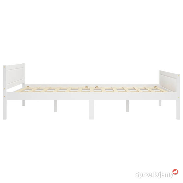 Rama łóżka z litego drewna sosnowego biała 120 x 126cm Warszawa