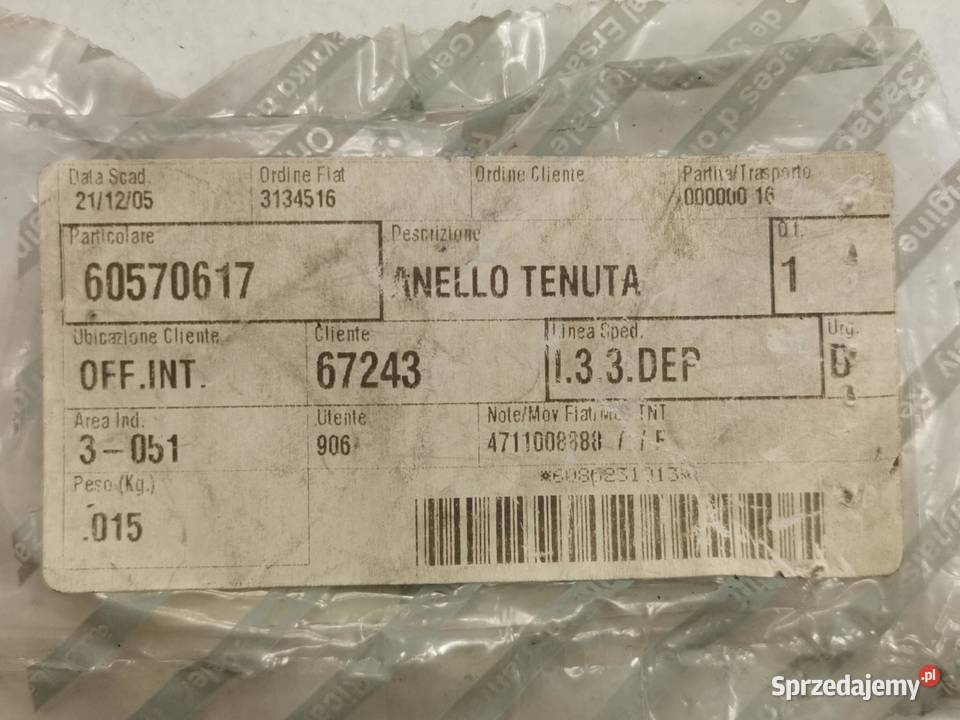 USZCZELNIACZ WAŁKA ROZRZĄDU ALFA ROMEO 166 20 Rozrząd