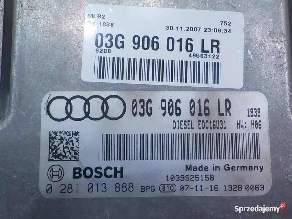 AUDI A4 B7 20 TDI AUT 08r SEDAN 4D sterownik Części samochodowe mazowieckie
