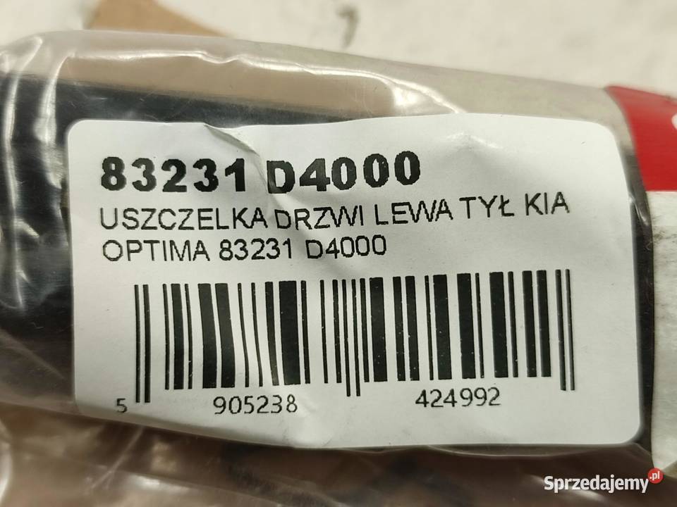 USZCZELKA DRZWI LEWY TYŁ KIA OPTIMA AT 20162020 Uszczelki