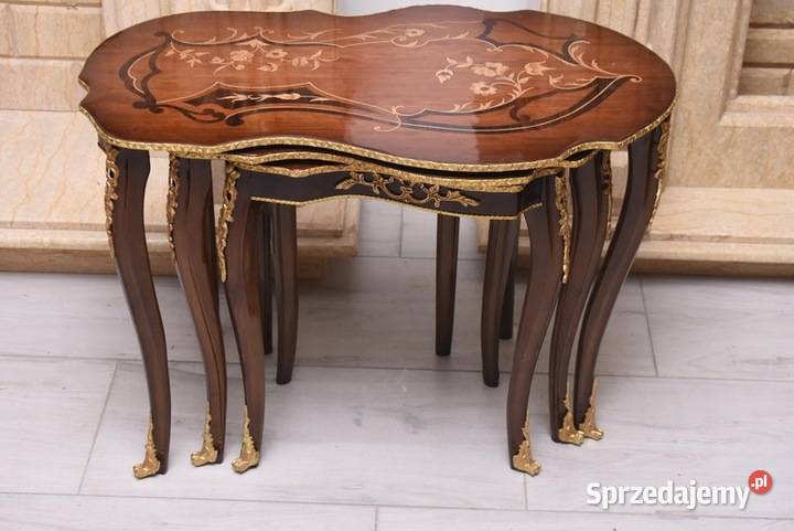 Zestaw Stolików Francuskich Stół Intarsjowany Kraków sprzedam