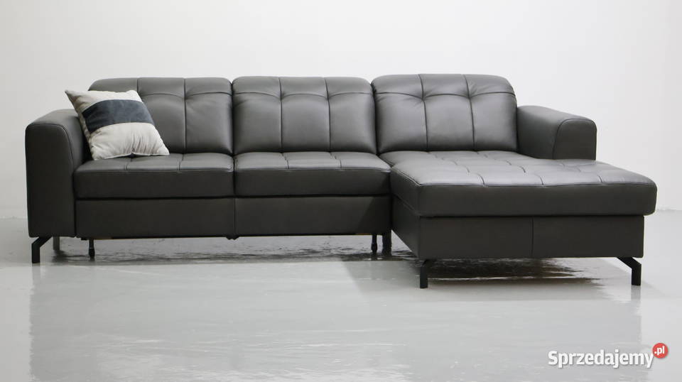 TOH Narożnik z funkcją spania skóra naturalna 260cm Narożniki Poznań