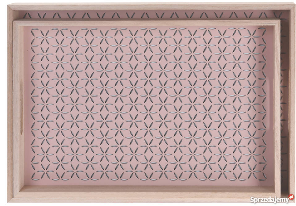 Tace ażurowe komplet 2 kolor blady róż Kanie