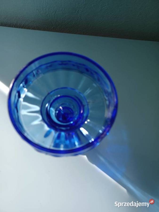 Świecznik Ząbkowice kobaltowy sprzedam