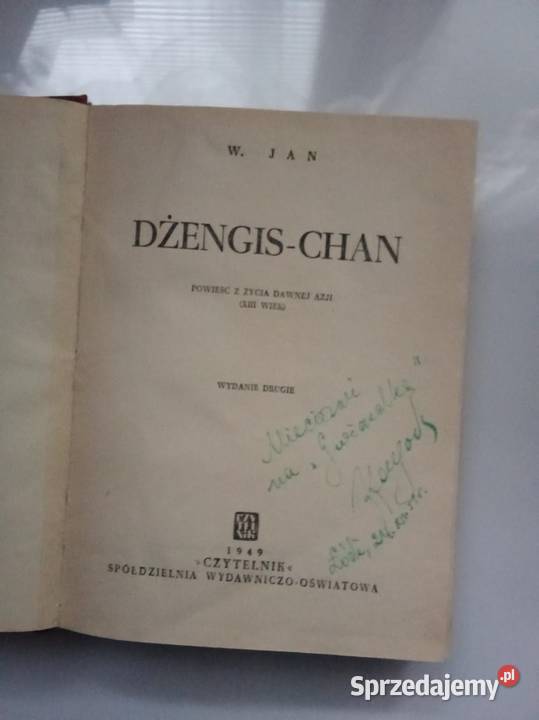 Dżengis Chan W Jan 1949 powieść Azja Mongolia Łódź