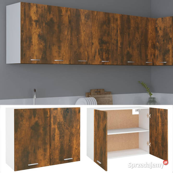Szafka wisząca przydymiony dąb 80x31x60 WM815588 mazowieckie Warszawa sprzedam